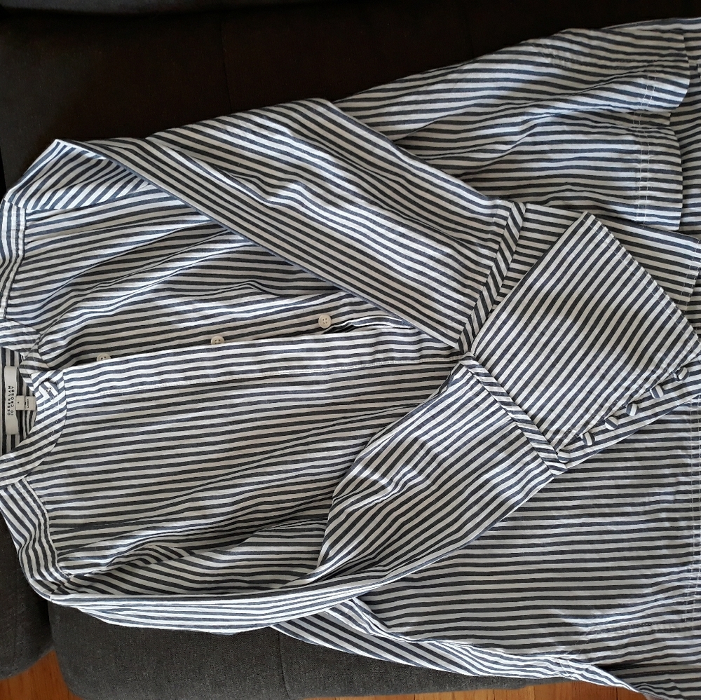 Derek lam 10 Crosby blue/grey oxford blouse bell